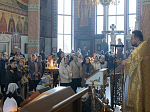 Преосвященнейший епископ Дионисий возглавил воскресное богослужение в Свято-Ильинском кафедральном соборе города Россошь