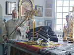 В среду второй седмицы Великого поста епископ Дионисий совершил Литургию Преждеосвященных Даров и диаконскую хиротонию в Казанском храме поселка Каменка