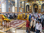 Торжественное соборное богослужение в праздник Собора Воронежских святых было совершено в Благовещенском кафедральном соборе города Воронежа