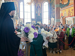 В праздник Входа Господня в Иерусалим епископ Дионисий совершил Божественную литургию в Ильинском кафедральном соборе Россоши