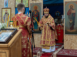 Епископ Дионисий возглавил Божественную литургию на территории Верхнемамонского казачьего кадетского корпуса с. Гороховка и совершил закладку камня в основание храма