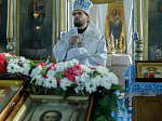 Епископ Россошанский и Острогожский Дионисий возглавил праздничное богослужение в храме Спаса Нерукотворенного села Ближняя Полубянка