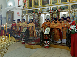 Глава Россошанской епархии совершил Божественную литургию в храме святого мученика Иоанна Воина города Богучар
