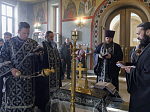 В понедельник 1-й седмицы Великого поста Глава Россошанской епархии молился за богослужением в Свято-Ильинском кафедральном соборе г. Россоши