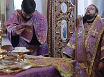 В субботу первой седмицы Великого поста Правящий Архиерей совершил Литургию в Троицком храме пгт Подгоренский