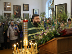 В Казанском храме Каменки молитвенно встретили Вербное воскресение