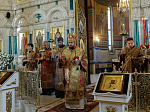 В преддверии престольного праздника Правящий Архиерей совершил всенощное бдение в Свято-Ильинском кафедральном соборе города Россоши