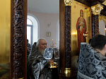 В пятницу второй седмицы Великого поста Архипастырь совершил Литургию Преждеосвященных Даров в храме Великомученика и Победоносца Георгия села Большая Хвощеватка