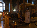 В день памяти апостола Андрея Первозванного епископ Дионисий возглавил богослужение в Свято-Ильинском кафедральном соборе города Россошь