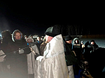 В ночь Крещенского сочельника на городском пляже реки Богучарка города Богучар состоялось Великое освящение воды