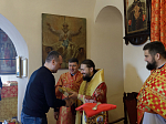 В понедельник Светлой седмицы епископ Дионисий совершил Литургию в храме Покрова Пресвятой Богородицы города Павловска