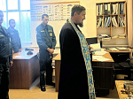 Молебен перед иконой «Неопалимая купина» совершен в пожарной части поселка Каменка