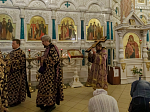 В канун праздника Воздвижения Креста Господня Преосвященнейший епископ Дионисий совершил всенощное бдение в Ильинском кафедральном соборе города Россоши