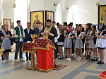 В Казанском храме был совершён чин молебного пения перед экзаменами с учениками старших классов