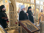 В день памяти священномученика Петра, архиепископа Воронежского, епископ Россошанский и Острогожский Дионисий сослужил митрополиту Воронежскому и Лискинскому Сергию за богослужением в Алексиево-Акатовом монастыре