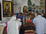 Праздничная Литургия и водосвятный молебен в Казанском храме г. Павловска