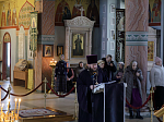 Во вторник 1-й седмицы Великого поста епископ Дионисий молился за утренним богослужением в Свято-Ильинском кафедральном соборе г. Россоши