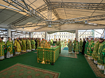 В день памяти прп. Сергия Радонежского Правящий Архиерей Россошанской епархии сослужил Предстоятелю Русской Церкви за Литургией в Троице-Сергиевой лавре