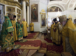 Епископ Россошанский и Острогожский Дионисий сослужил наместнику Данилова ставропигиального мужского монастыря, епископу Солнечногорскому Алексию за Божественной литургией в день 75-летия