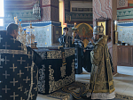 Епископ Дионисий совершил утреню Великого Пятка с чтением двенадцати Страстных Евангелий в Ильинском кафедральном соборе г. Россошь