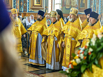 Торжественное соборное богослужение в праздник Собора Воронежских святых было совершено в Благовещенском кафедральном соборе города Воронежа