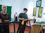 В день престольного праздника иерей Дионисий Киреев совершил Божественную литургию в храме преподобного Сергия, игумена Радонежского села Квашино