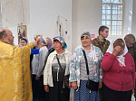 Кадеты из корпуса Матвея Платова помолились за богослужением в храме Иоанна Богослова села Гороховка