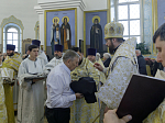 Епископ Россошанский и Острогожский Дионисий возглавил праздничное богослужение в храме святого мученика Иоанна Воина города Богучара