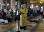 В Неделю 21-ю по Пятидесятнице епископ Дионисий возглавил воскресное богослужение в Свято-Ильинском кафедральном соборе города Россошь