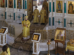 В Неделю 21-ю по Пятидесятнице епископ Дионисий возглавил воскресное богослужение в Свято-Ильинском кафедральном соборе города Россошь
