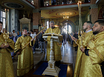 В Неделю 16-ю по Пятидесятнице епископ Дионисий возглавил воскресное богослужение в Свято-Ильинском кафедральном соборе города Россошь