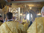 В Неделю 21-ю по Пятидесятнице епископ Дионисий возглавил воскресное богослужение в Свято-Ильинском кафедральном соборе города Россошь