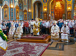Епископ Россошанский и Острогожский Дионисий сослужил Преосвященным Архипастырям за богослужением в Благовещенском кафедральном соборе города Воронежа