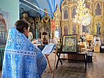 Участники казачьего крестного хода с иконой Божией Матери «Избавительница от бед» (Ташлинская) посетили село Солдатское Острогожского благочиния