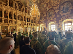 Епископ Россошанский и Острогожский Дионисий принял участие в соборном архиерейском служении Божественной литургии в Сергиевском трапезном храме Троице Сергиевой Лавры