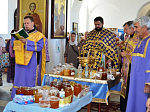 В храме иконы Божией Матери «Казанская» г. Павловска совершена Божественная литургия и освящен мед