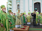 В канун праздника обретения мощей прп. Сергия Радонежского епископ Дионисий сослужил Патриарху Кириллу за всенощным бдением в Троице-Сергиевой лавре