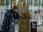 Преосвященнейший епископ Дионисий совершил в Свято-Ильинском кафедральном соборе города Россоши последнюю в этом году Литургию Преждеосвященных Даров