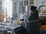 В среду второй седмицы Великого поста епископ Дионисий совершил Литургию Преждеосвященных Даров и диаконскую хиротонию в Казанском храме поселка Каменка