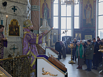 В Неделю Торжества Православия Правящий Архиерей совершил Божественную литургию в Свято-Ильинском кафедральном соборе города Россошь