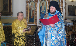 В празднование Сретения Господня благочинный совершил праздничное богослужение