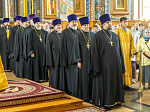 Торжественное соборное богослужение в праздник Собора Воронежских святых было совершено в Благовещенском кафедральном соборе города Воронежа