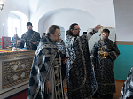 В пятницу 2-й седмицы Великого поста правящий архиерей совершил Литургию Преждеосвященных Даров в Казанском храме с. Гнилое
