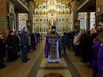 В Неделю Торжества Православия Правящий Архиерей совершил Божественную литургию в Свято-Ильинском кафедральном соборе города Россошь