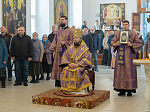 В Неделю вторую Великого поста Преосвященнейший епископ Дионисий совершил Литургию в Покровском храме с. Шапошниковка