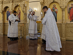 В день престольного праздника Архипастырь совершил Божественную литургию в храме Всемилостивого Спаса города Россошь
