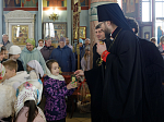 В праздник Светлого Христова Воскресения Преосвященнейший епископ Дионисий совершил Пасхальную великую вечерню в Свято-Ильинском кафедральном соборе г. Россоши