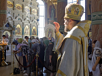 Глава Россошанской епархии возглавил воскресное богослужение в Свято-Ильинском кафедральном соборе города Россошь