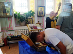 Мощи Святителя Митрофана Воронежского в храме Святого Духа села Петренково