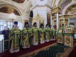 Епископ Россошанский и Острогожский Дионисий принял участие в торжественном богослужении в обители князя Даниила Московского